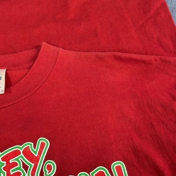 Vintage TNT "Hey Macarena!" Santa Claus Graphic T-Shirt Adult XL 100% Cotton Red - Picture 9 of 9